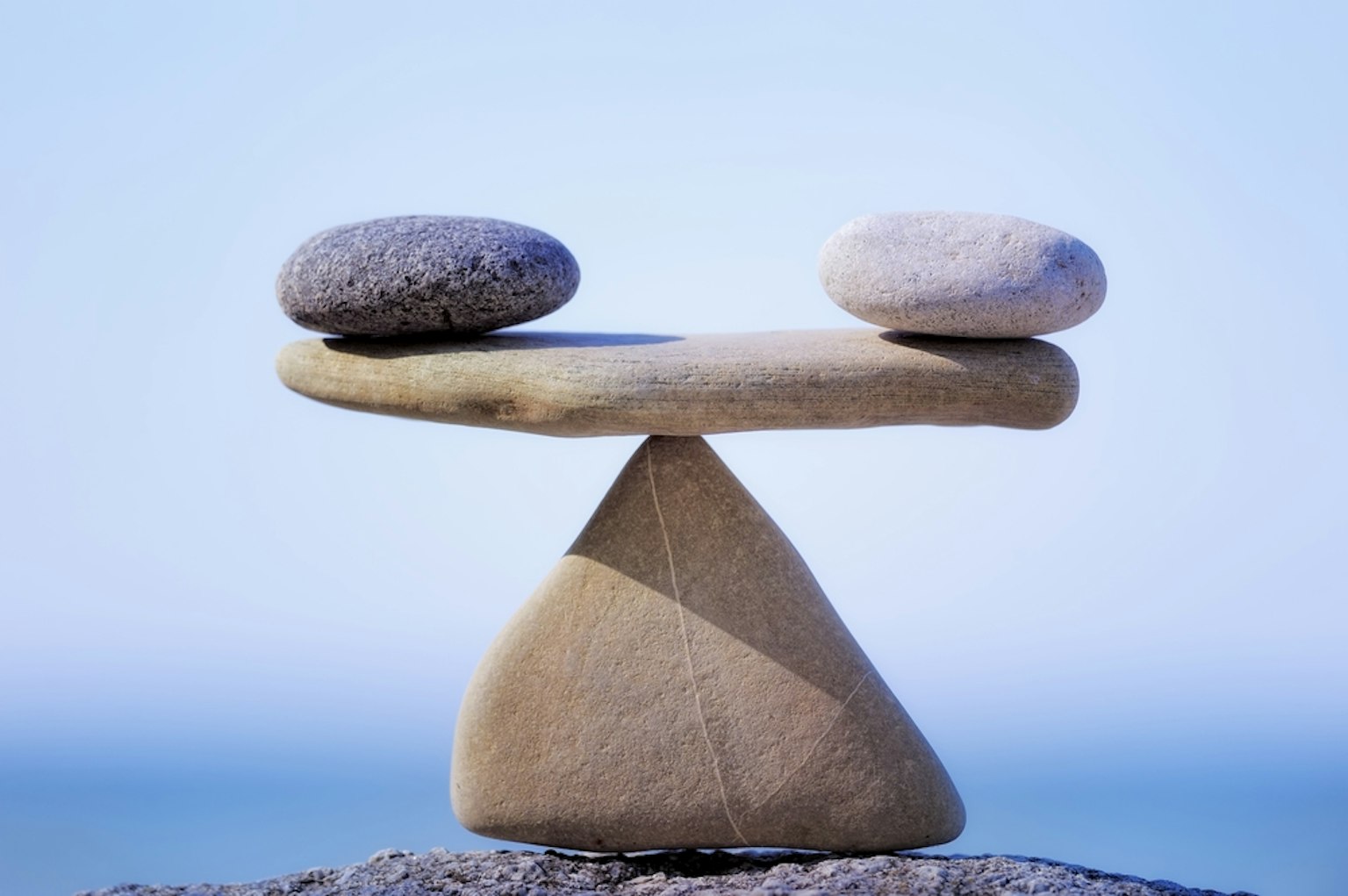 two rocks balancing
